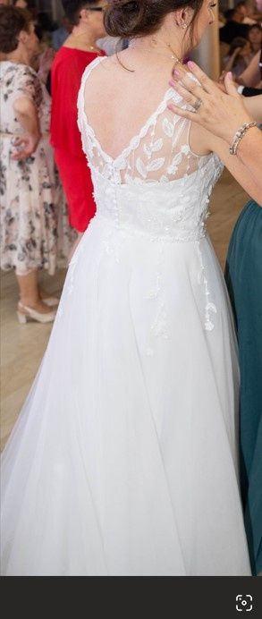 Suknia ślubna biała literka A księżniczka