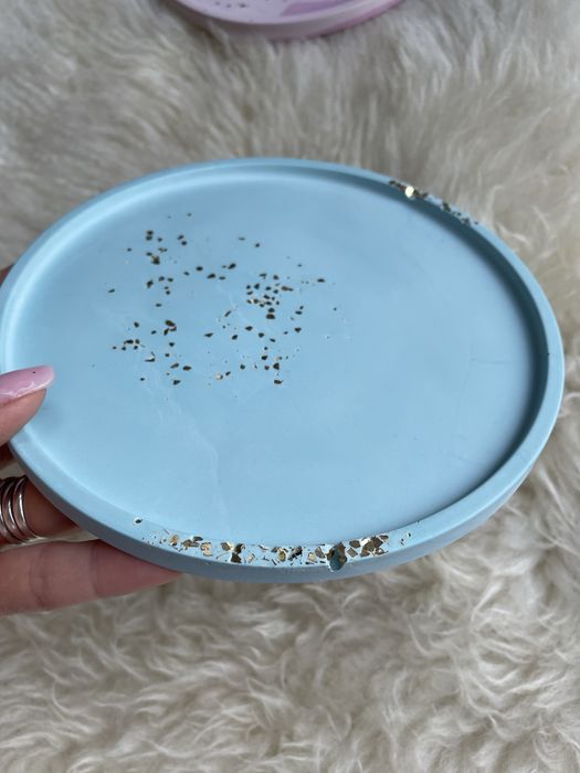 Taca z gipsu polimerowego miętowa 16 cm