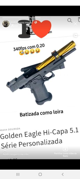 Hi- capa 5.1 airsoft com 2 mags