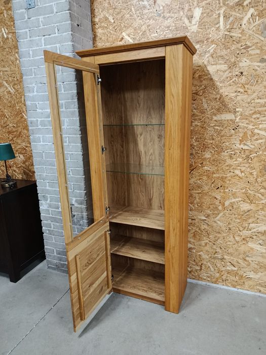 Witryna dębowa, witrynka przeszklona, kredens