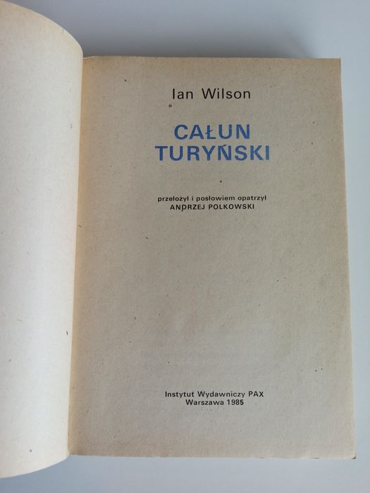 Całun Turyński Ian Wilson PAX 1985 rok Idealny stan