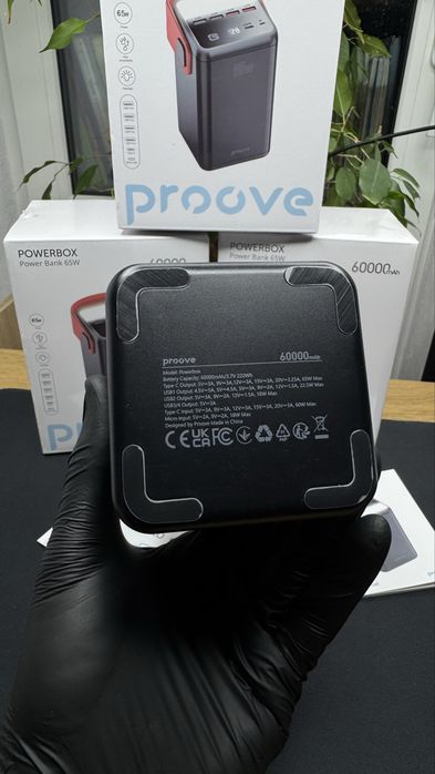 Мощный павербанк Пруве 60000 mAh 65W с гарантией Proove Powerbox