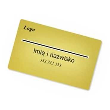 Wizytówki metalowe ALUMINIOWE SREBRNE 100 szt