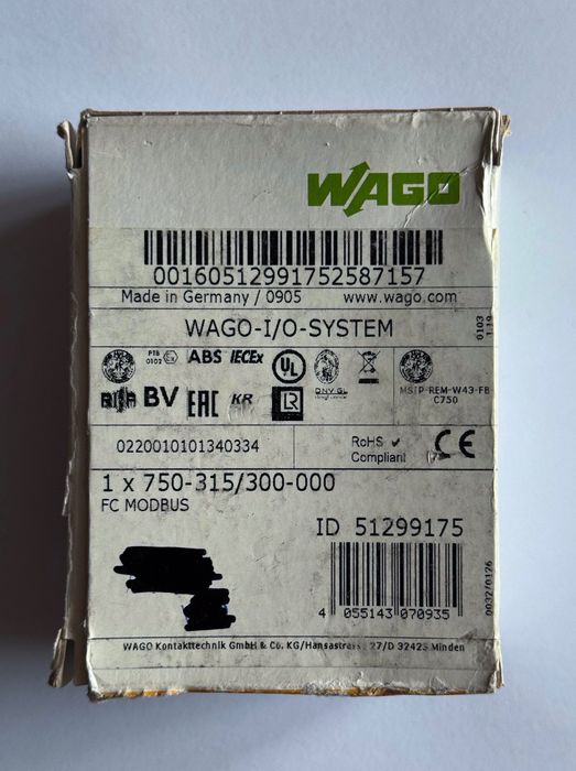 WAGO 750-315/300-000 interfejs sieciowy Modbus RS-485