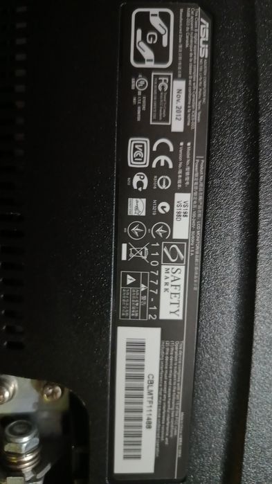 monitor asus - vs198