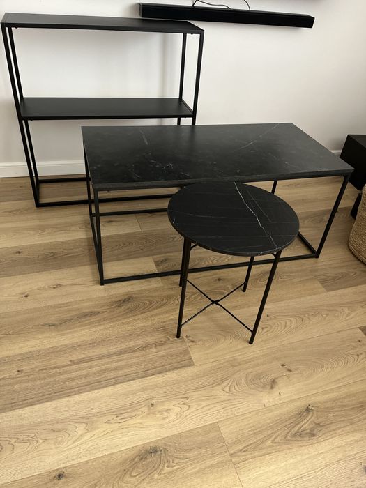 Czarne meble stolik konsola szafka rtv ikea jysk