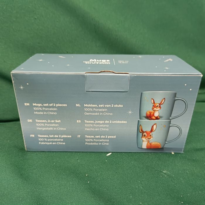 Dwa porcelanowe kubki sarenki