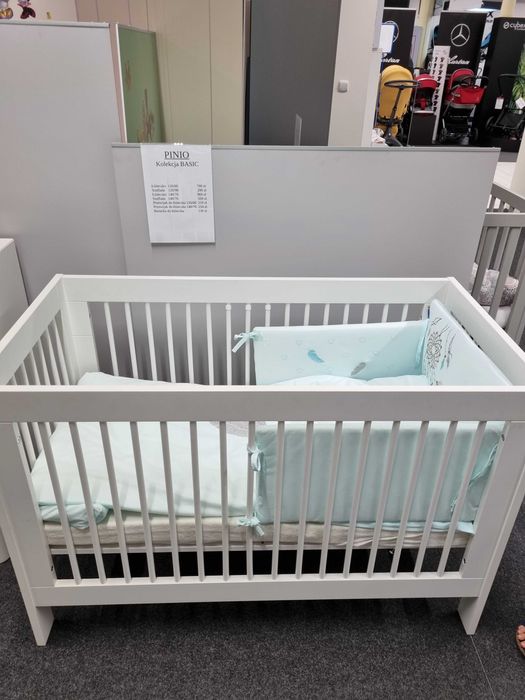 Stelaż łóżeczko dziecięce PINO 120x60 + materac +gratisy