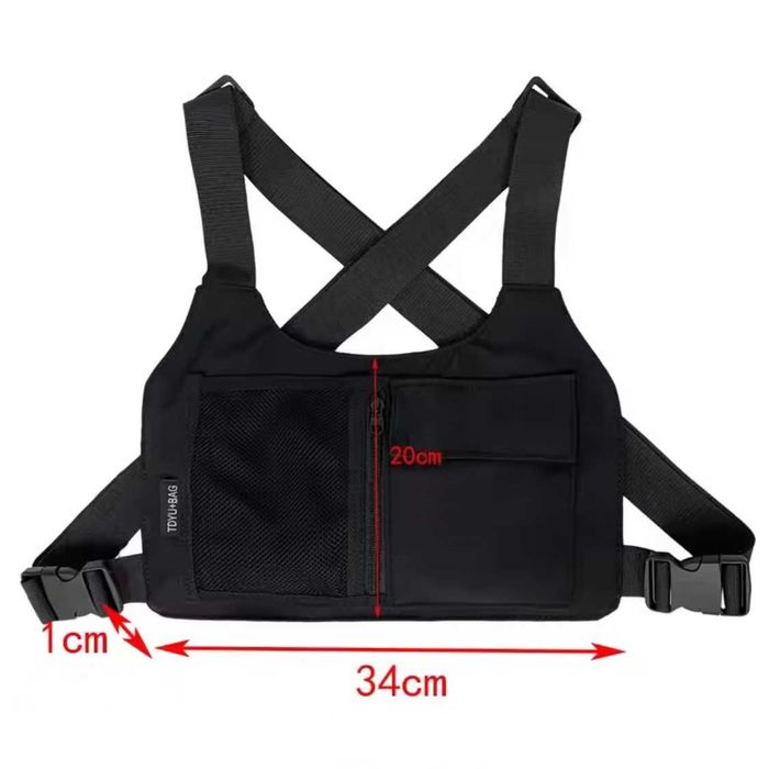 Bolsa tática de peito unissexo para motociclistas