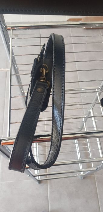 Mala em pele preta vintage