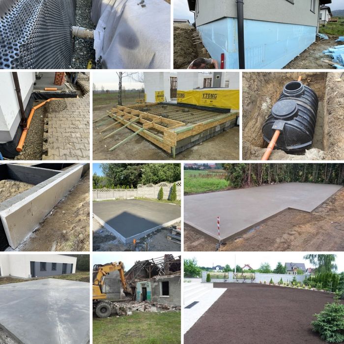 Usługi budowlane, roboty ziemne, tarasy, wyburzenia, brukarstwo
