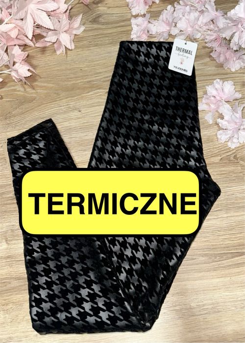 Tezenis s/36 nowe (z metką) termiczne ocieplone legginsy spodnie