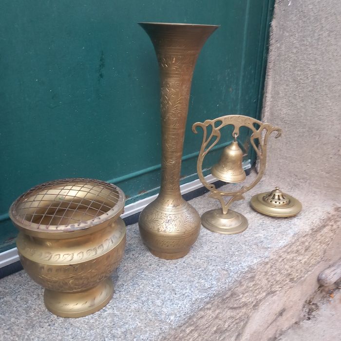 Conjunto 4 peças em latão