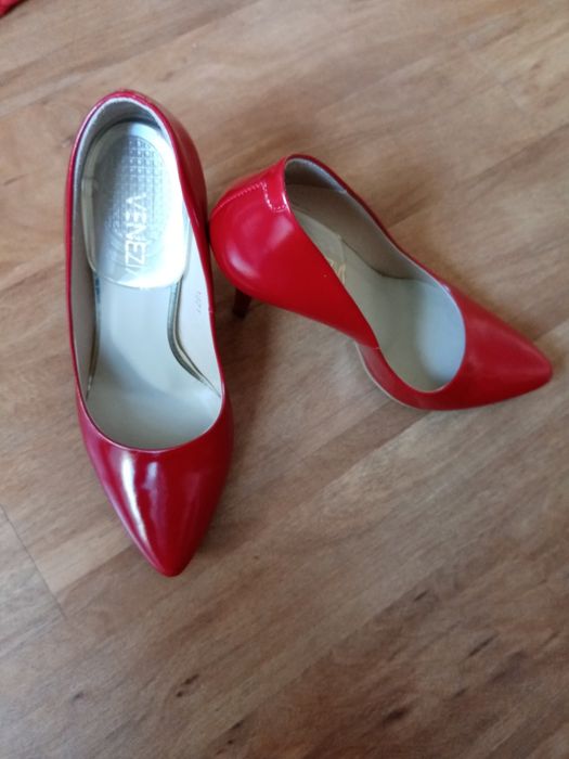 Czerwone szpilki skóra naturalna Venezia 38.5