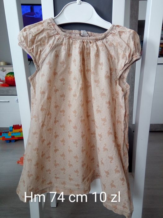Sukienka flamingi hm 74 cm
