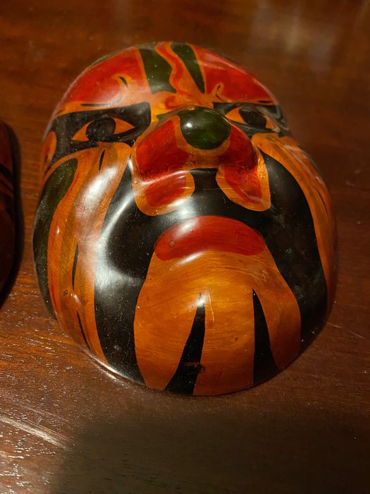 Máscaras teatro Japonesas Séc XIX 16 cm centenárias