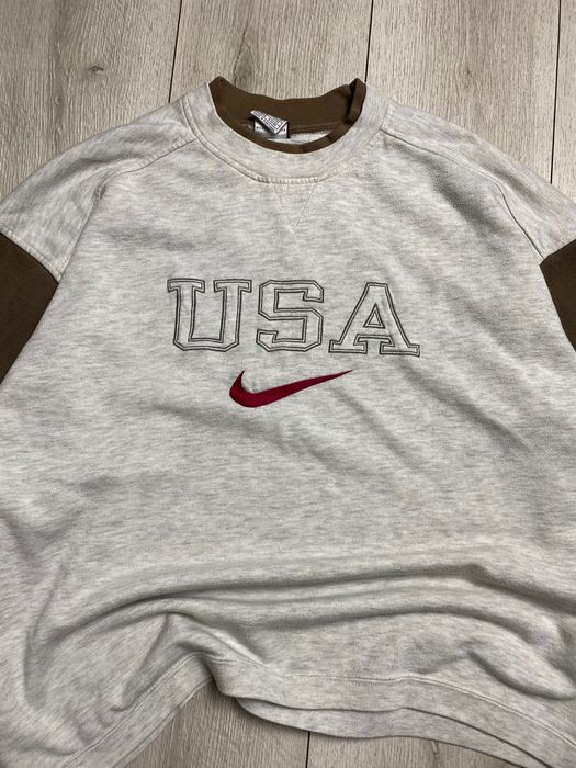 Вінтажний світшот nike usa 90s, розмір m-l
