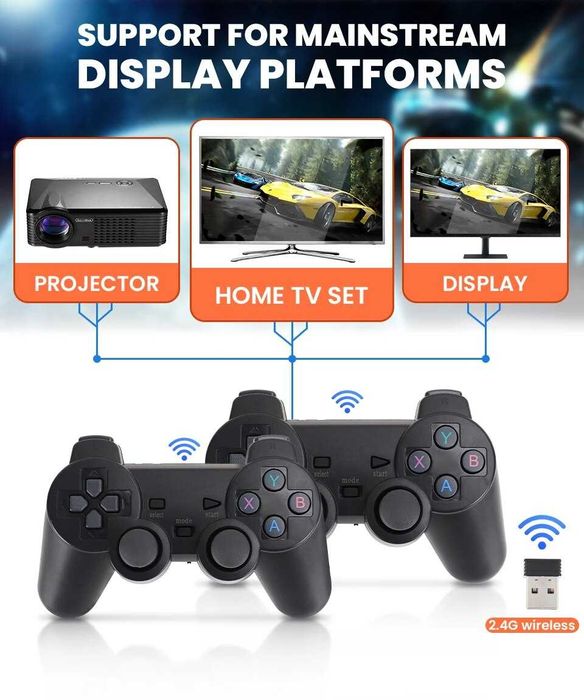 [Novo] Gaming Stick Retro / Consola Retro com 2 Comandos WiFi