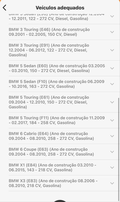 Embraiagem Bmw compativel com varios motores