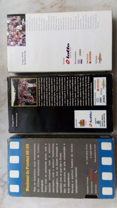 Cassetes vídeo sobre o campeonato nacional de futebol