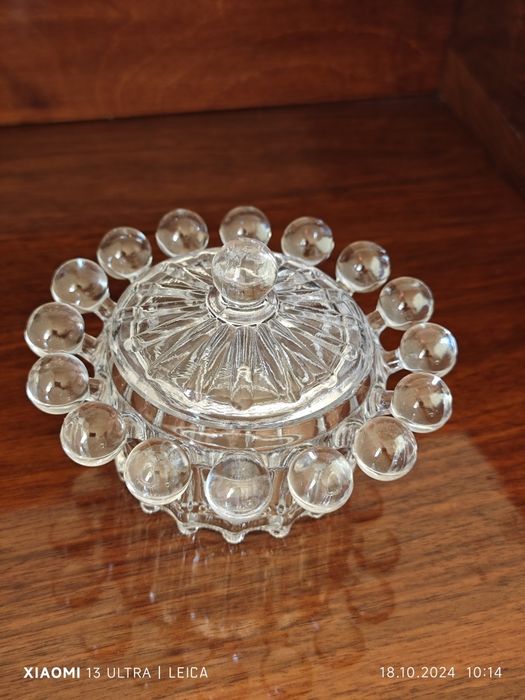 Bomboniera radiant cukernica z pokrywką Ząbkowice Drost witrynowy stan