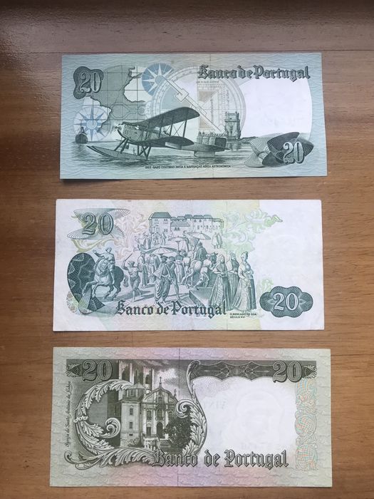 Notas 1000 angola notas 20 garcia orta gago coutinho S. Antonio
