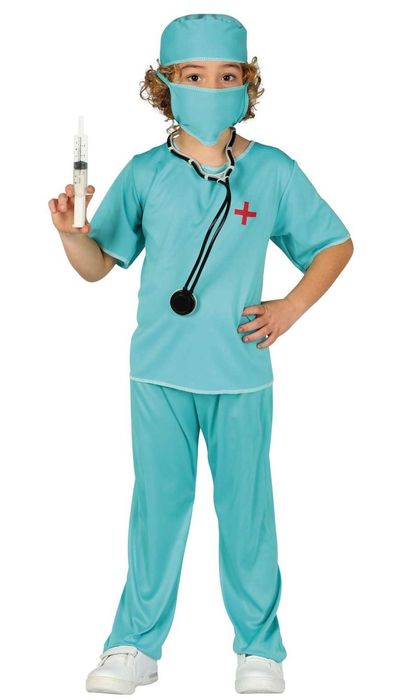 Strój Lekarz Doktor Chirurg Chirurga z plamami 110-120 cm