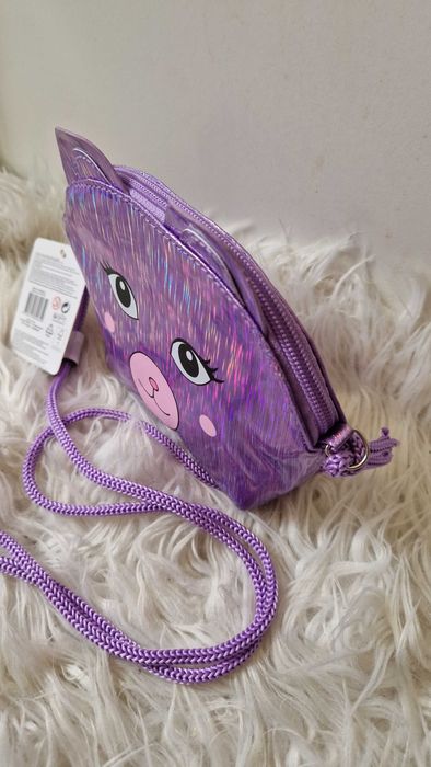 Torebka fioletowa kotek dla małej modnisi Nowa