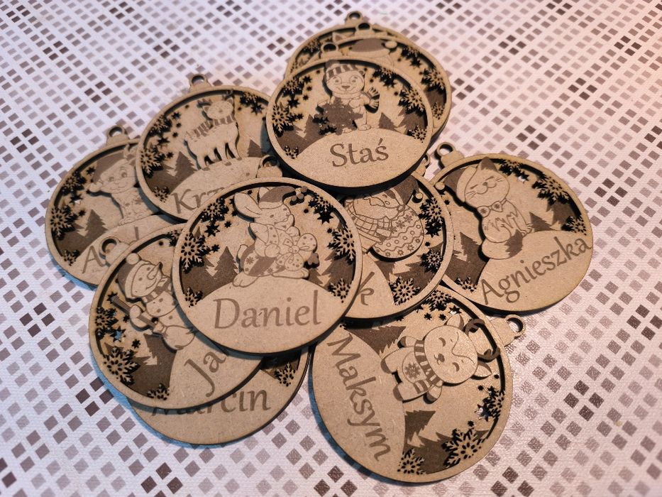 Bombki choinkowe z imieniem zawieszki na prezent personalizowane