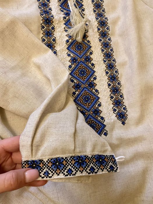 вишиванка чоловіча на льоні, парні вишиванки