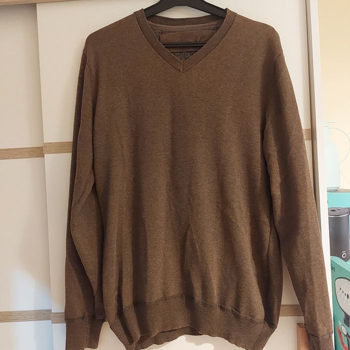 Męski brązowy sweter bawełniany rocha John rocha S