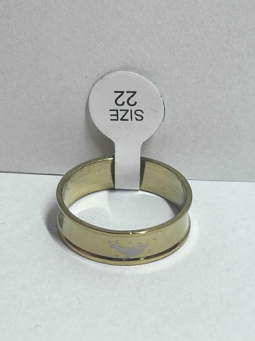 Nowy (złoty) pierścionek męski/damski/uniwersalny 21.8mm