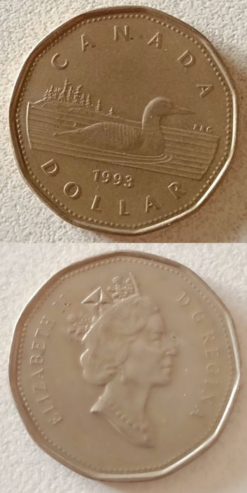 Moedas e Notas do Canadá (e E. U. A.) -  Dólar e Cêntimos