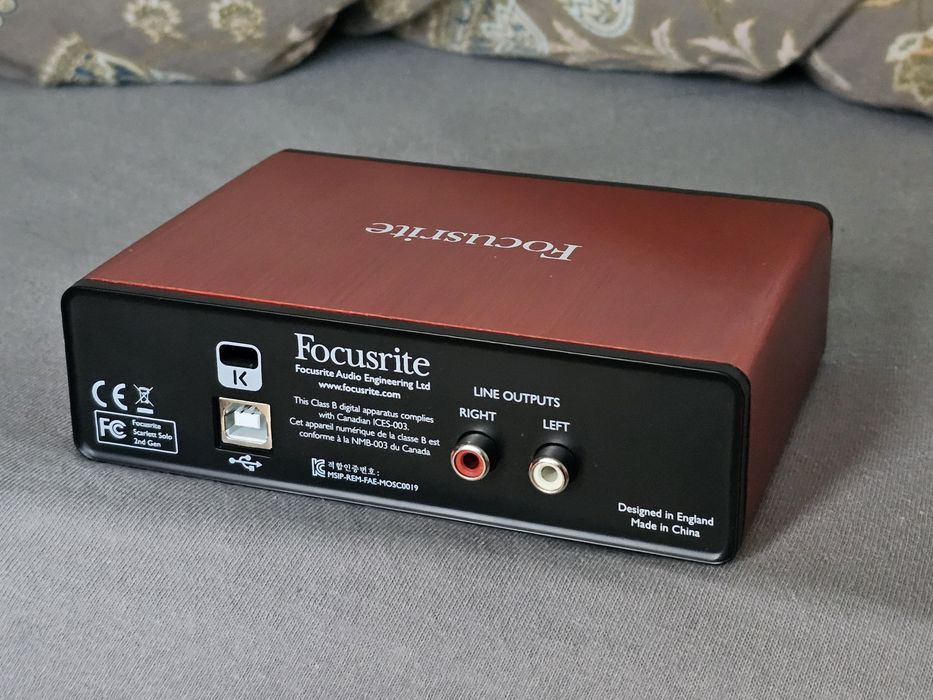 Interfejs audio focusrite scarlett solo + kable