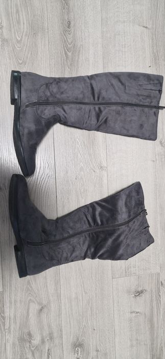 Buty kozaki zamszowe