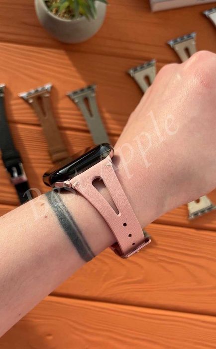 Кожаный ремешок T-style HERMES для Apple Watch 38/40/41mm, 42/44/45mm