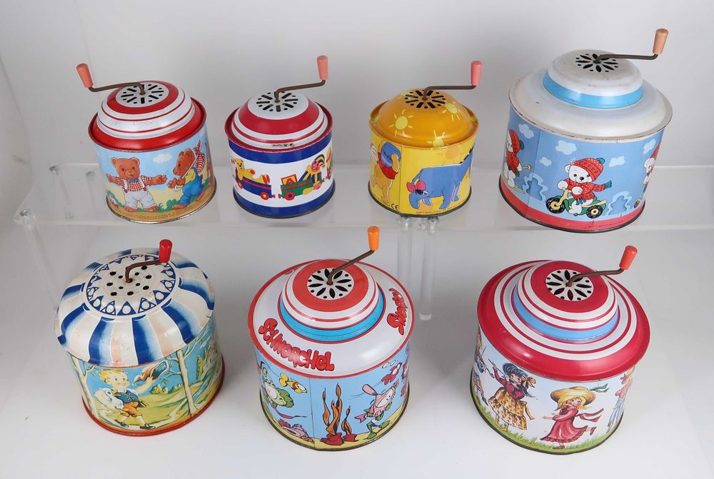 Conjunto de 7 caixa de Brinquedos Musicais de Lata