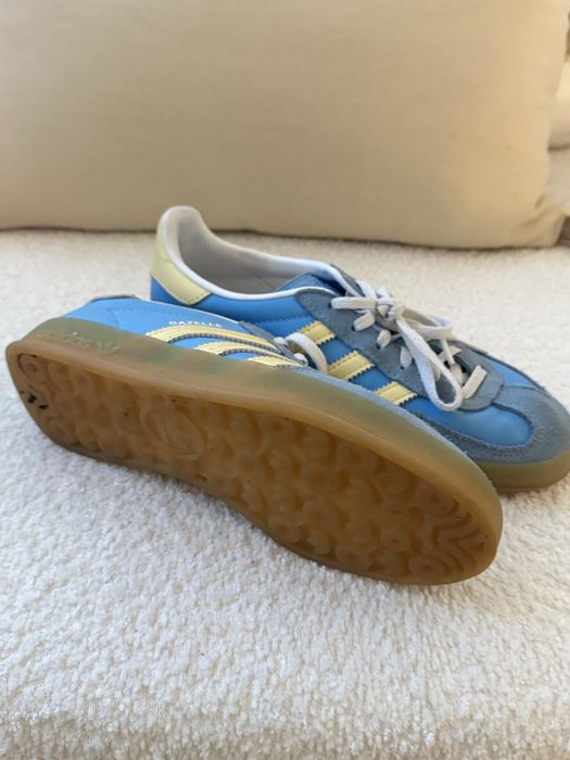 Adidas Gazelle azuis e amarelas – originais