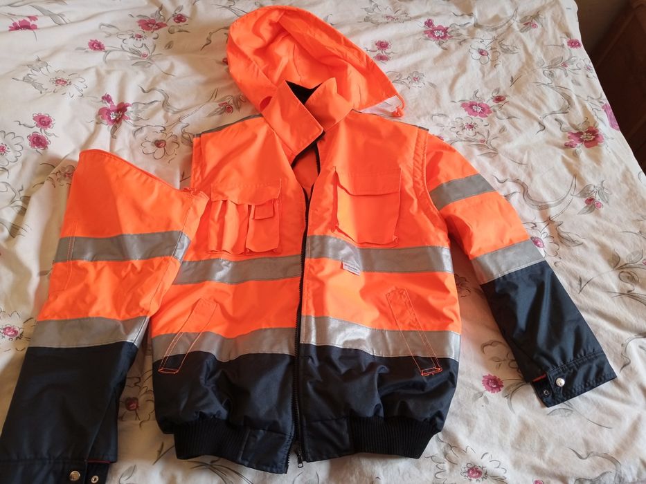 Спецодяг (куртка нова сигнальна утеплена) , зі с/відбиваючими полосами