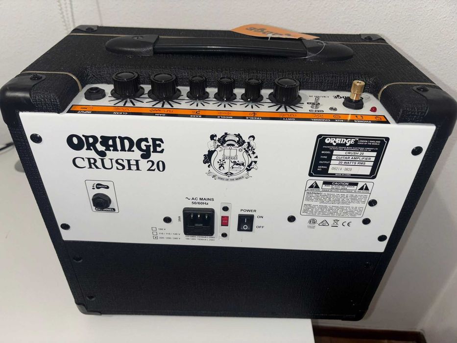 Amplificador Orange Crush 20 – 20W | Timbre Clássico Orange