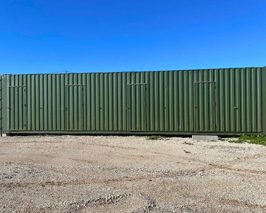 Contentor Marítimo 12 metros - Altura Extra - Dividido em 4 boxes