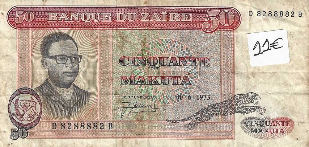 Notas antigas - Zaire