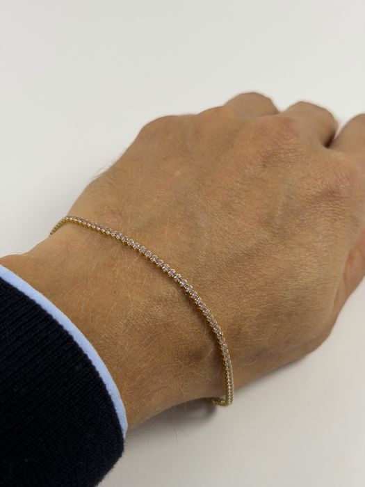 Złota bransoletka tenis