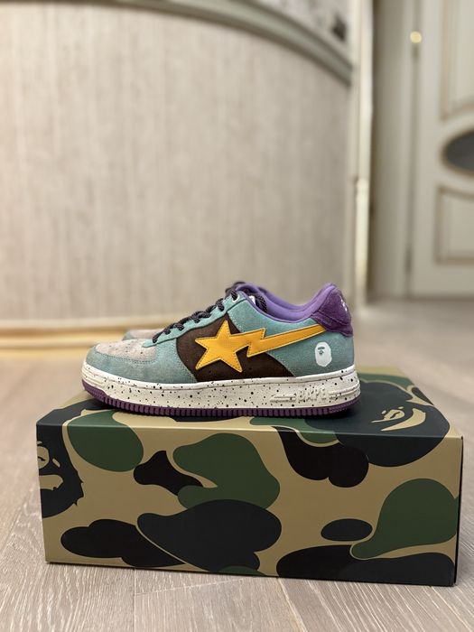 shoes bape sta legit brown x yellow