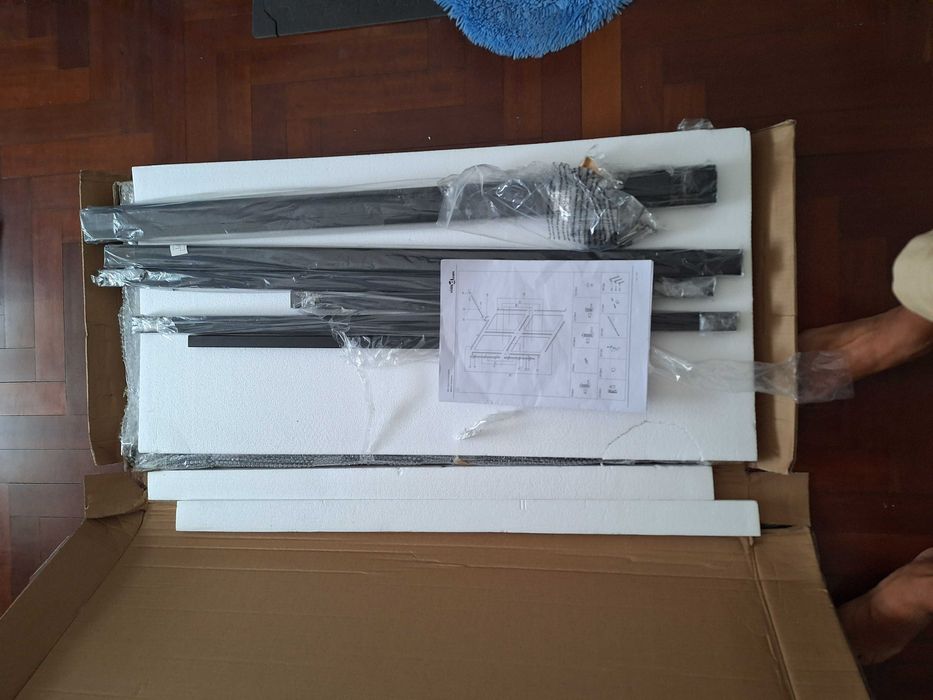 Divisória de chuveiro vidro temperado 80x195 cm preto