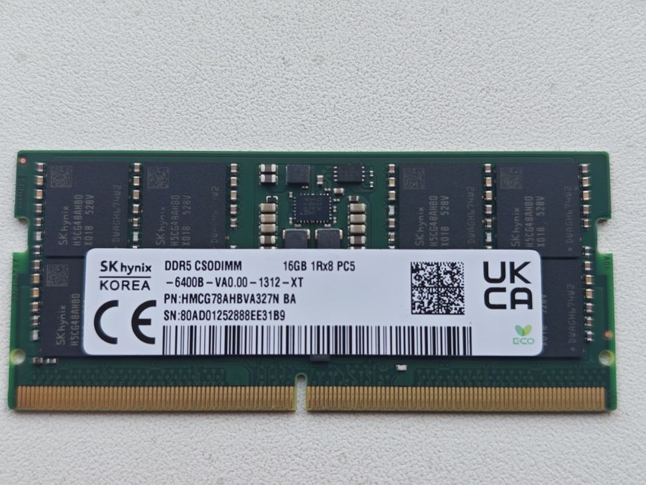 SODIMM DDR 5 16GB (32GB) 6400 Mhz, Samsung, SK Hynix, Micron(Crucial), Оперативна пам'ять ноутбук