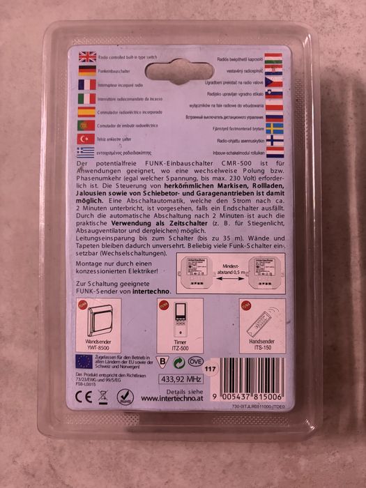 Bezprzewodowy wyłącznik podtynkowy Intertechno CMR-500