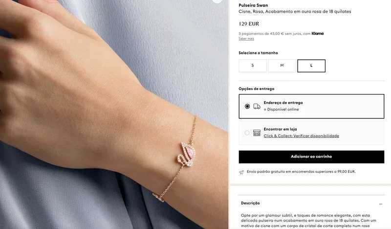 Pulseira Swan Swarovski