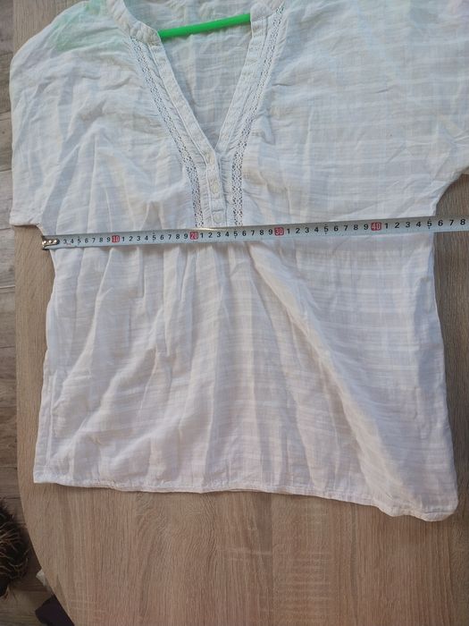 Bluzka na lato cienka, zwiewna, lekka, rękaw 7/8