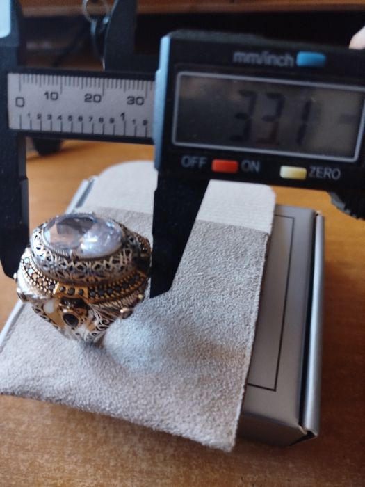 Огромныйсеребряный мужской перстень